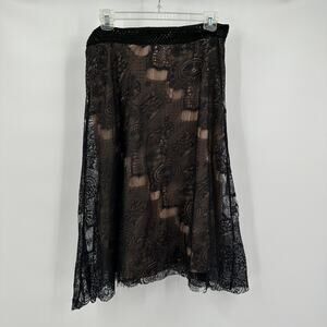 Cameo And Myth Womens Skirt Size M Lace Fairygrunge Whimsigoth‎ Midi Illusion